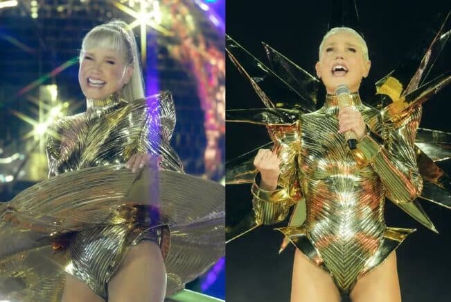 Xuxa manda recado após ser alvo de críticas por expor virilha em figurino de show: ‘Continue’
