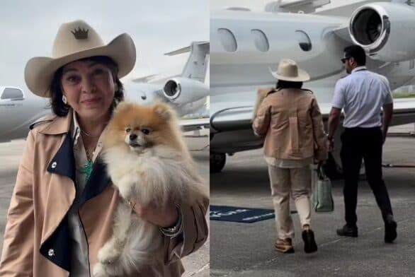 Roberta Miranda, que tem medo de avião, chora ao embarcar em jatinho após morte de Rick