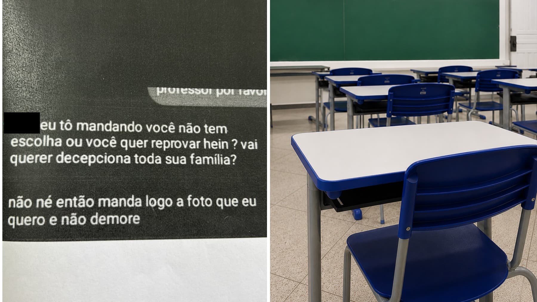 Professor do Paraná é investigado por pedir fotos de adolescente nua: 'Você não tem escolha, ou você quer reprovar?'
