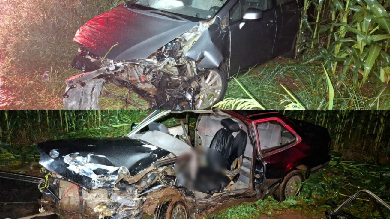 Batida entre carros na PR-538 causa morte de dois jovens; motorista não possuía CNH