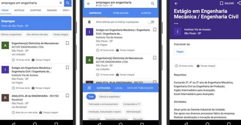 (Divulgação/Google) Google Jobs