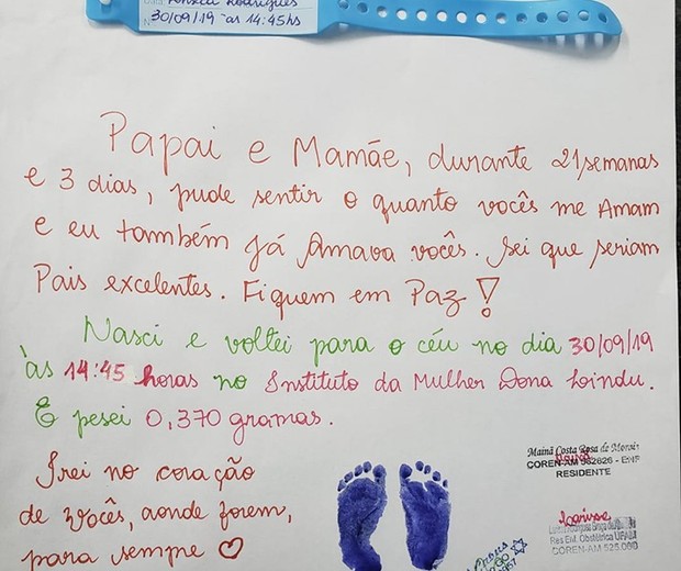 Enfermeiros escrevem carta emocionante a pais que perderam 